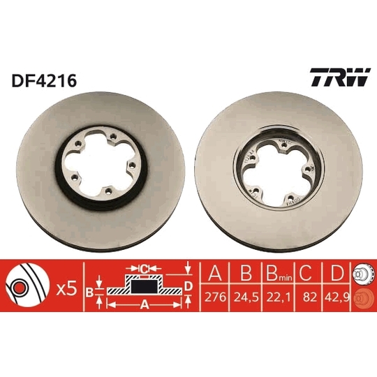 DF4216 - Brake Disc 