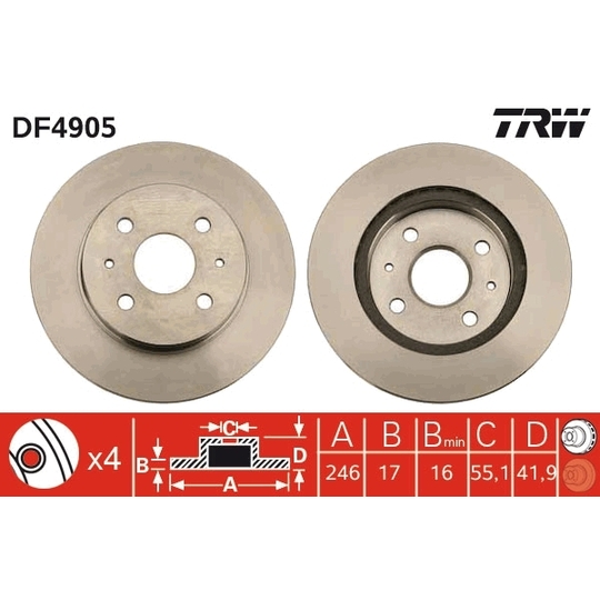DF4905 - Brake Disc 