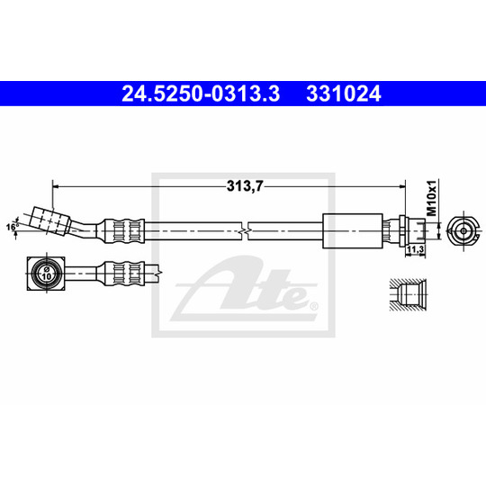 24.5250-0313.3 - Bromsslang 