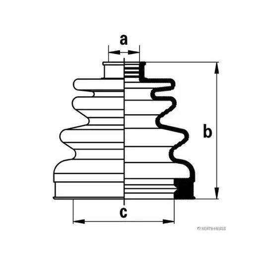 J2880506 - Bellow Set, drive shaft 