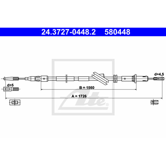 24.3727-0448.2 - Cable, parking brake 