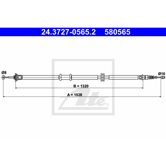 24.3727-0565.2 - Cable, parking brake 