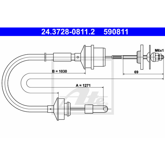 24.3728-0811.2 - Clutch Cable 