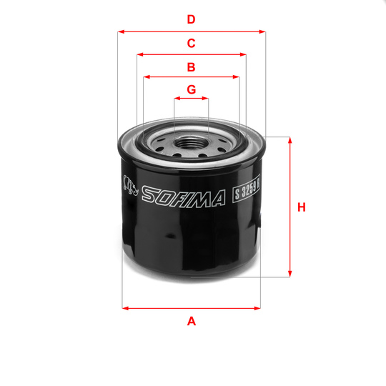 S 3259 R - Oil filter 