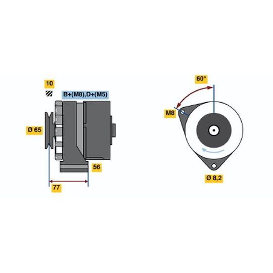 0 986 034 580 - Alternator 