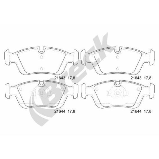 23287 00 701 00 - Brake Pad Set, disc brake 