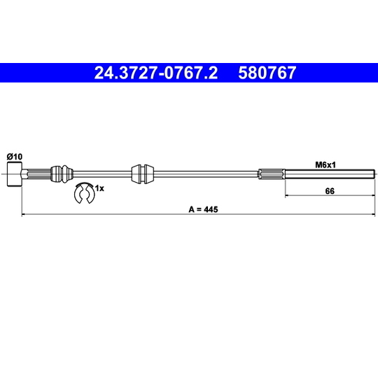 24.3727-0767.2 - Cable, parking brake 