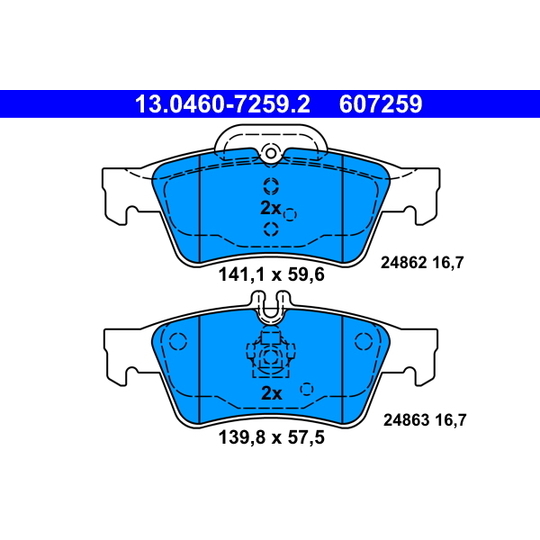 13.0460-7259.2 - Brake Pad Set, disc brake 