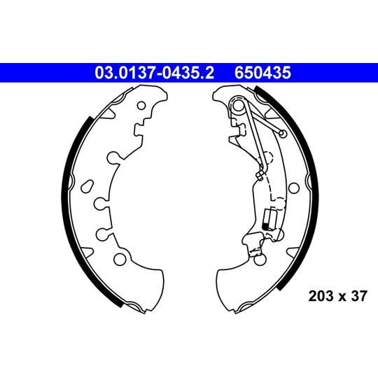 03.0137-0435.2 - Brake Shoe Set 