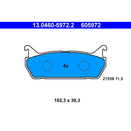 13.0460-5972.2 - Brake Pad Set, disc brake 