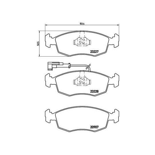 P 23 121 - Brake Pad Set, disc brake 