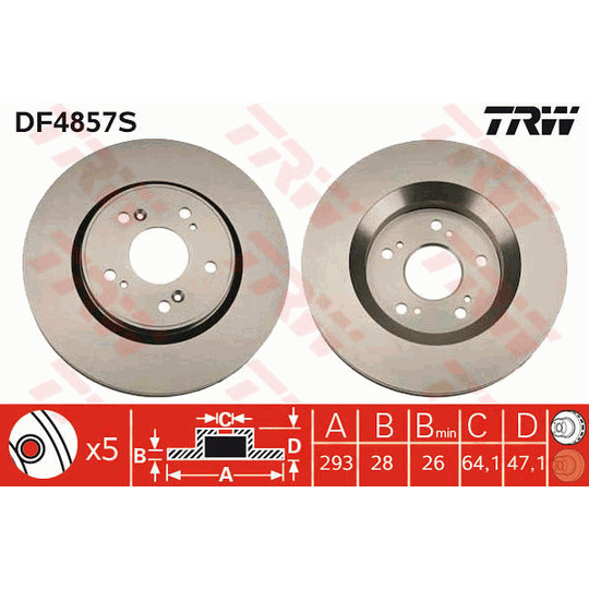 DF4857S - Brake Disc 