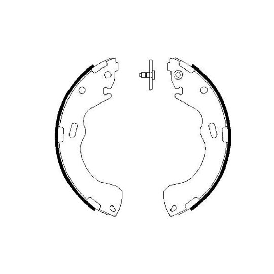 0 986 487 631 - Brake Shoe Set 