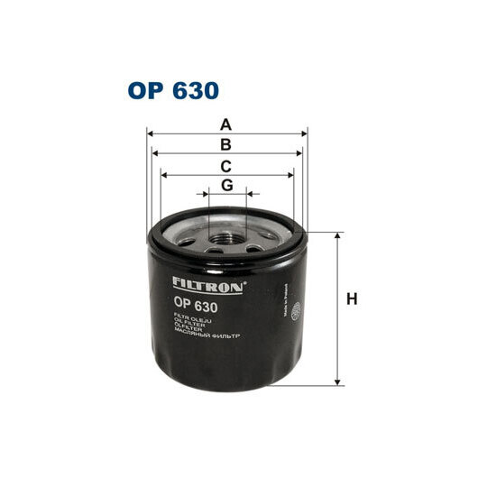 OP 630 - Oil filter 