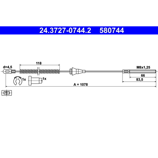 24.3727-0744.2 - Cable, parking brake 