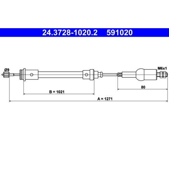 24.3728-1020.2 - Clutch Cable 