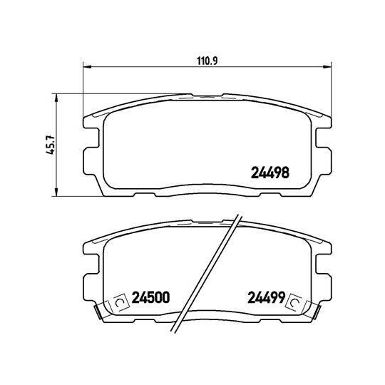 P 10 004 - Brake Pad Set, disc brake 