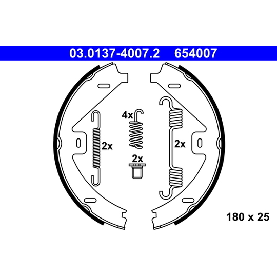 03.0137-4007.2 - Bromsbackar, sats, parkeringsbroms 