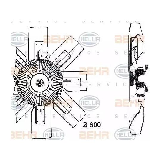 8MV 376 728-011 - Fan, radiator 