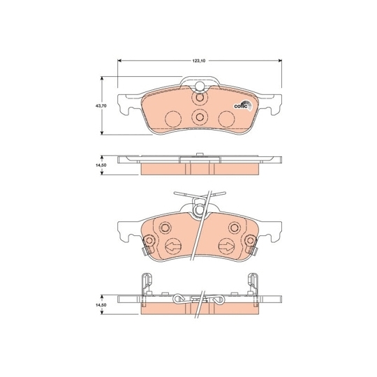 GDB3458 - Brake Pad Set, disc brake 