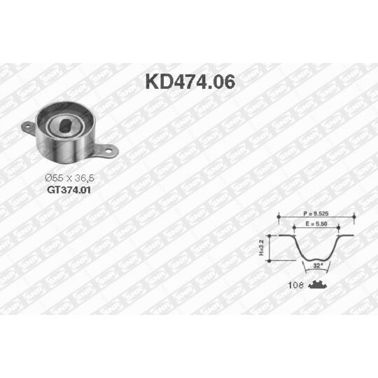 KD474.06 - Timing Belt Set 