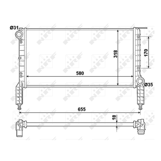 53788 - Radiator, engine cooling 