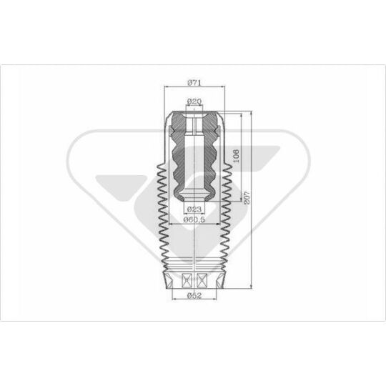 KP110 - Dust Cover Kit, shock absorber 