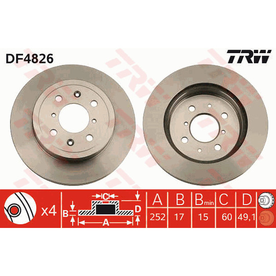 DF4826 - Brake Disc 