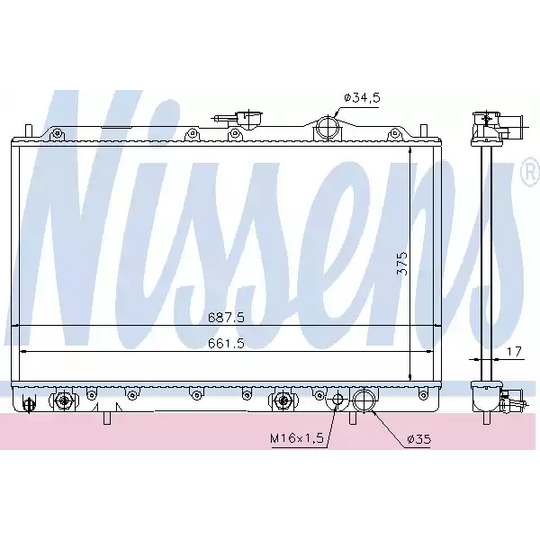 62832 - Radiator, engine cooling 