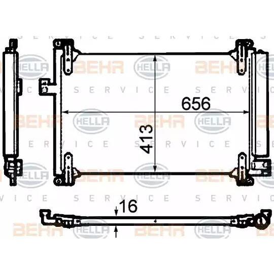 8FC 351 304-711 - Condenser, air conditioning 