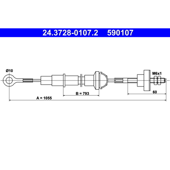 24.3728-0107.2 - Clutch Cable 