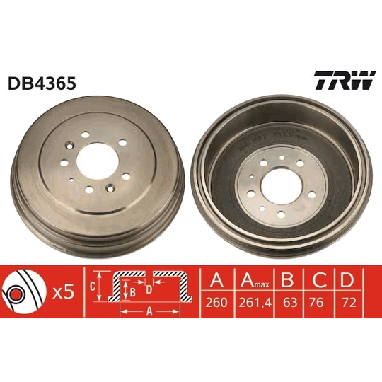 DB4365 - Brake Drum 