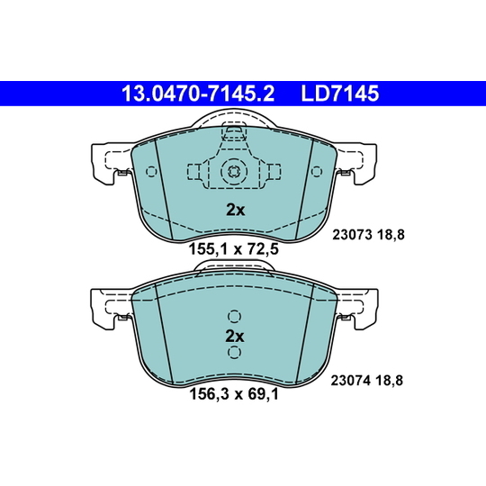 13.0470-7145.2 - Brake Pad Set, disc brake 