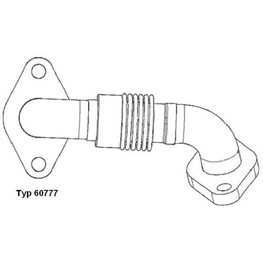 60777D - Pipe, EGR valve 