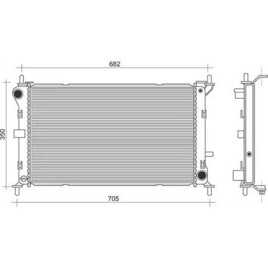 350213908000 - Radiator, engine cooling 