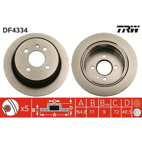 DF4334 - Brake Disc 