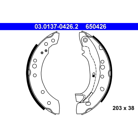 03.0137-0426.2 - Brake Shoe Set 