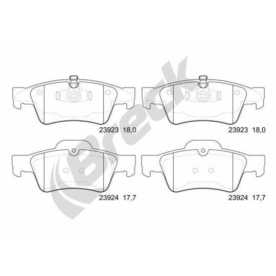 23923 00 702 00 - Brake Pad Set, disc brake 