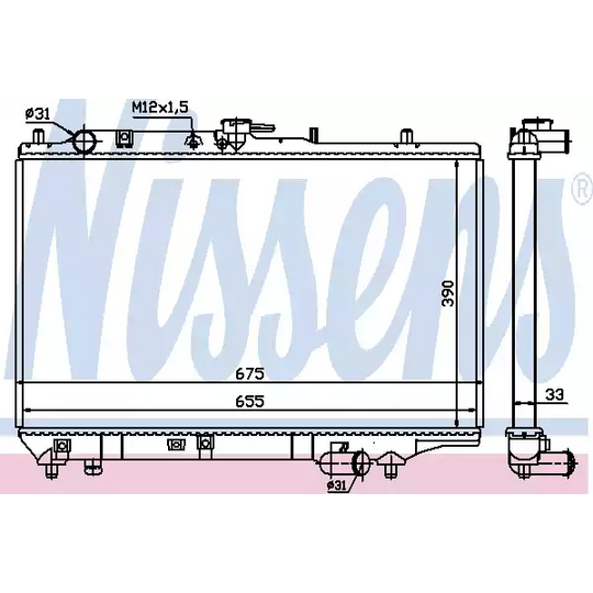 62485 - Radiator, engine cooling 