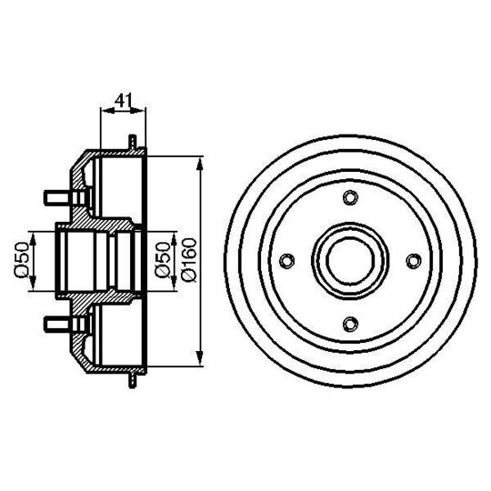 0 986 477 044 - Brake Drum 