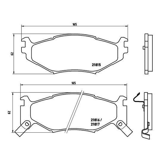 P 11 007 - Brake Pad Set, disc brake 