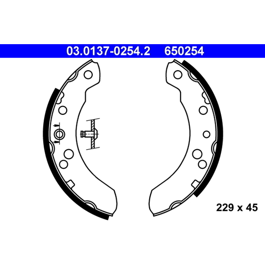 03.0137-0254.2 - Brake Shoe Set 