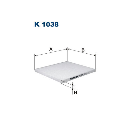 K 1038 - Filter, interior air 