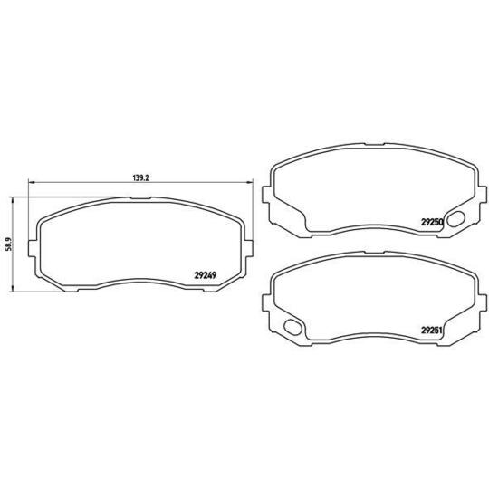 P 54 043 - Brake Pad Set, disc brake 