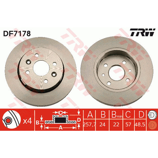 DF7178 - Brake Disc 