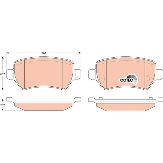 GDB1831 - Brake Pad Set, disc brake 