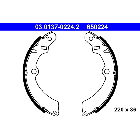 03.0137-0224.2 - Brake Shoe Set 