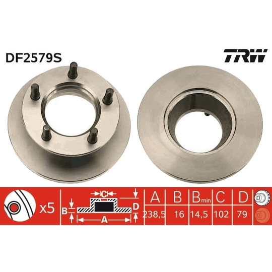 DF2579S - Brake Disc 