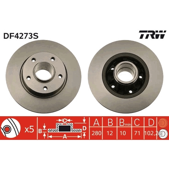 DF4273S - Brake Disc 