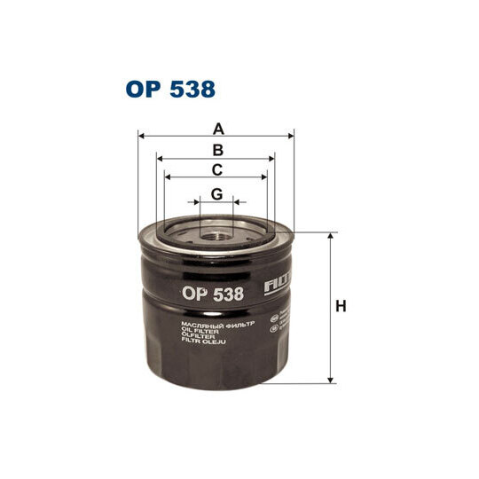 OP 538 - Oil filter 
